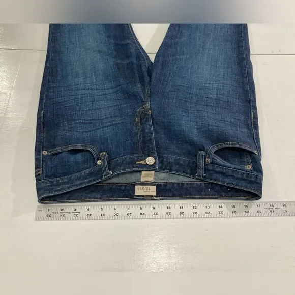 Gap Factory Curvy Jeans Womens 12/31R Low Rise Straight Leg Blue Denim - Picture 7 of 10